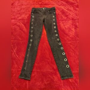Tripp NYC Black Denim with Silver Button